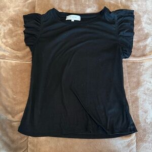 Elegant Black Short Sleeve Top